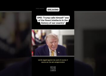 OMG: Trump calls himself “one of the finest intellects in the history of our country”