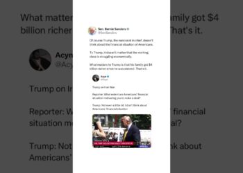 Trump doesn’t think about the financial situation of Americans