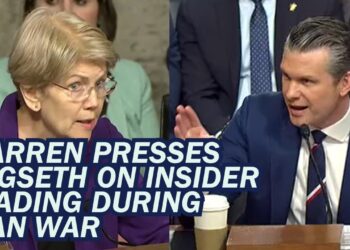 Warren Questions Hegseth on Insider Trading During Iran War As He Ducks Responsibility